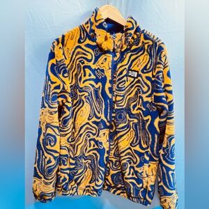 A-Lab Loopy Purple & Yellow Faux Fur Jacket